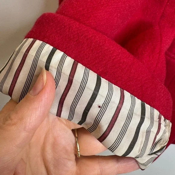 J. Crew vintage wool cashmere Vibrant oversized Red Women's Blazer size 10 - Picture 5 of 10